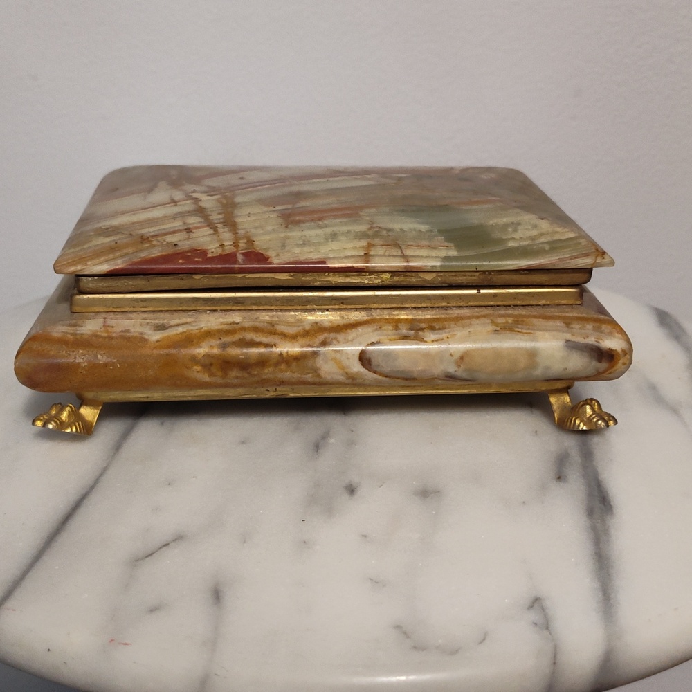Antique Stone box with claw feet